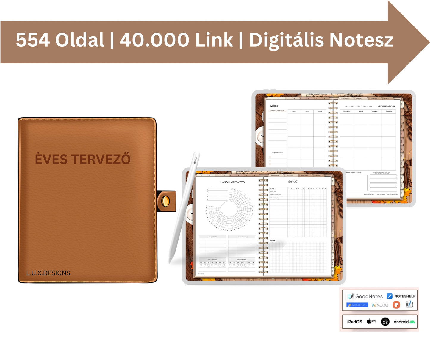 Örök Tervező, Okos Tervező, iPad Tervező, Good Notesz Tervező, Digitális Tervező