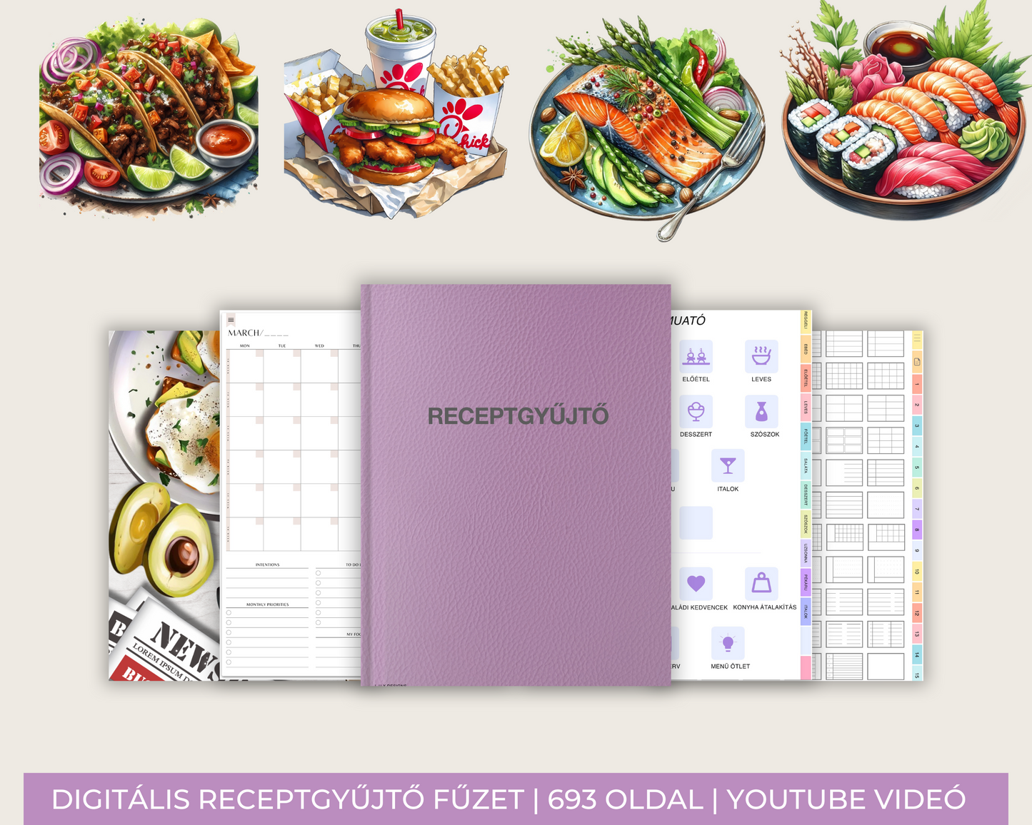 Digitális Receptgyűjtő | Receptnapló | Digitális szakácskönyv |Étkezéstervező