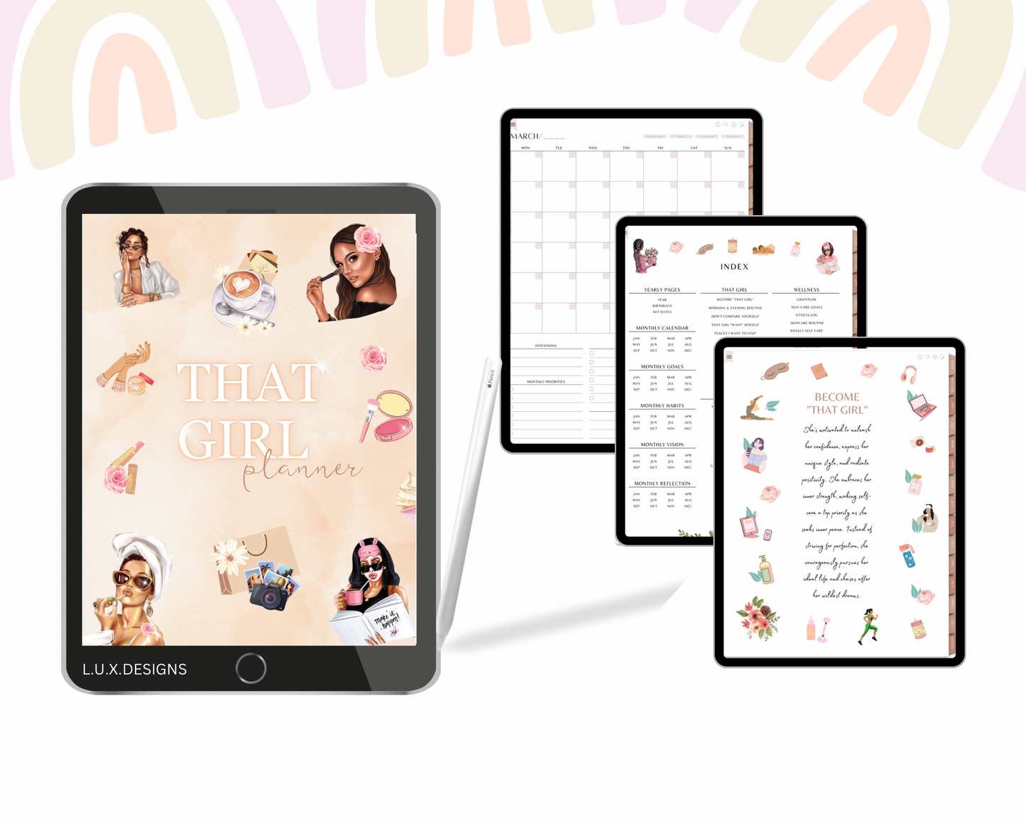 THAT GIRL Planner | Digital Planner | GoodNotes Planner | iPad
Planner | Self Care Planner | Fitness Planner | Daily Planner, Weekly Planner