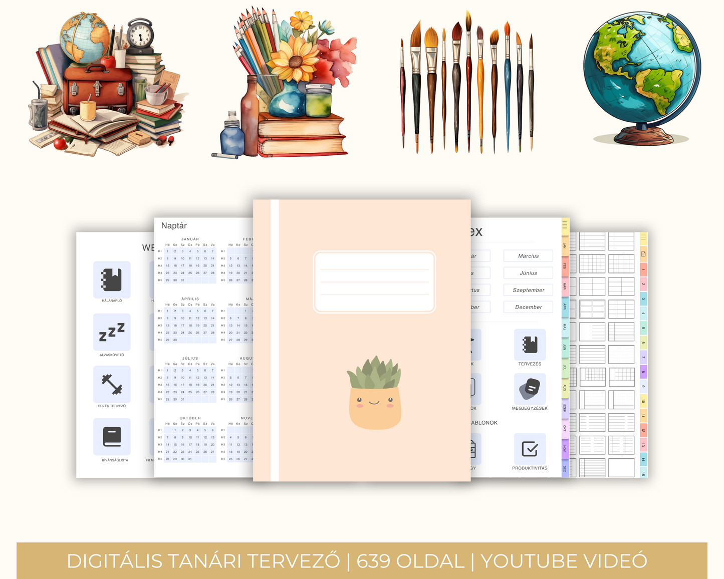 2025 Digitális Tanári Tervező |  Tanulmányi Tervező |  Iskolai Tervező | Goodnotes sablonoktatási iPad Tervező |