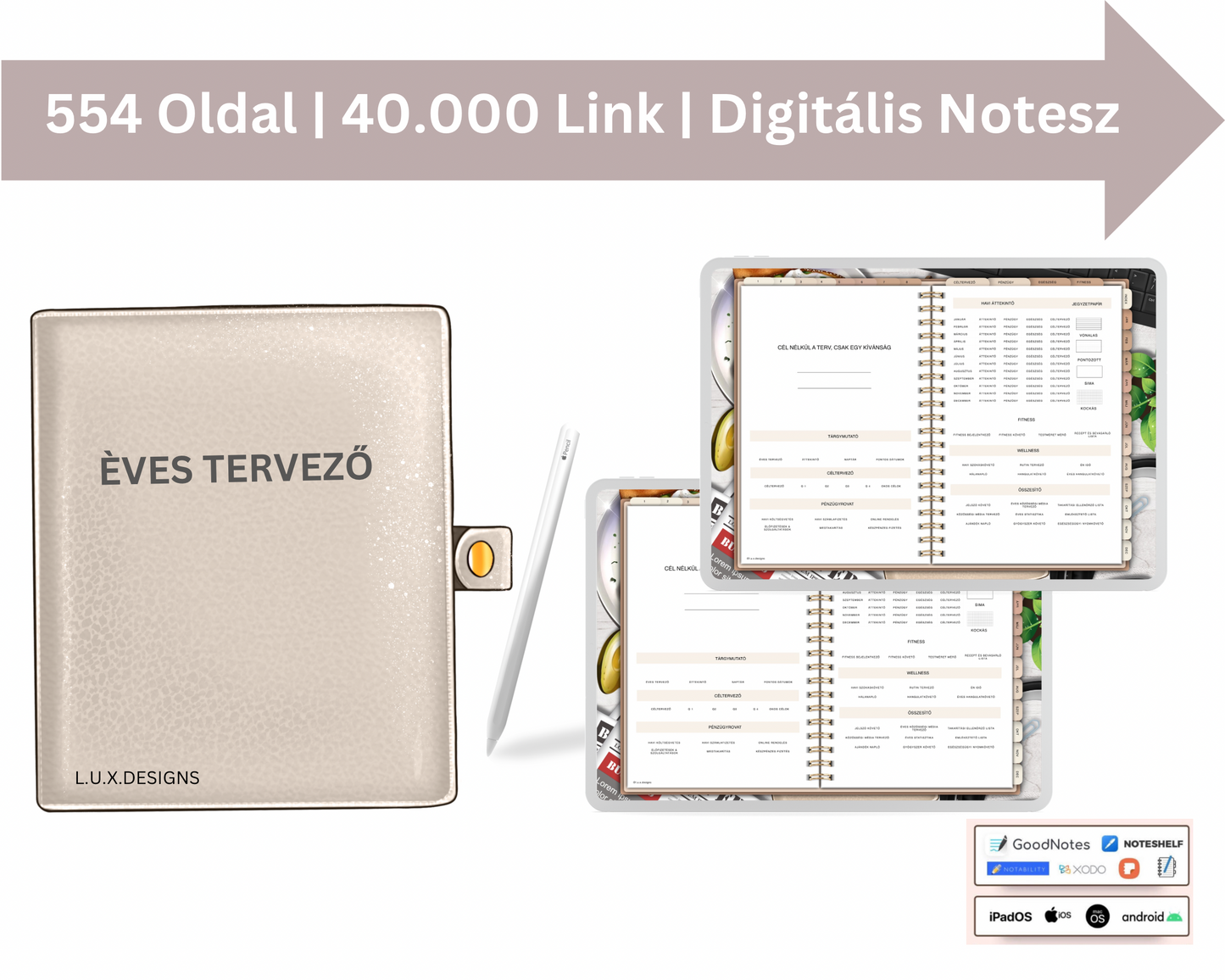 Örök Tervező, Okos Tervező, iPad Tervező, Good Notesz Tervező, Digitális Tervező