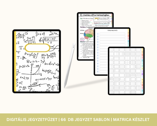 Digitális notebook | GoodNotes jegyzetfüzet, tanulói jegyzetfüzet, iPad jegyzetfüzet | Notebook Journal | GoodNotes sablon, pontozott, vonalas, rács…stb
